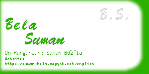 bela suman business card